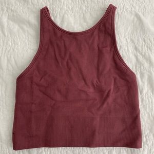 Athleta seamless ribbed crop top